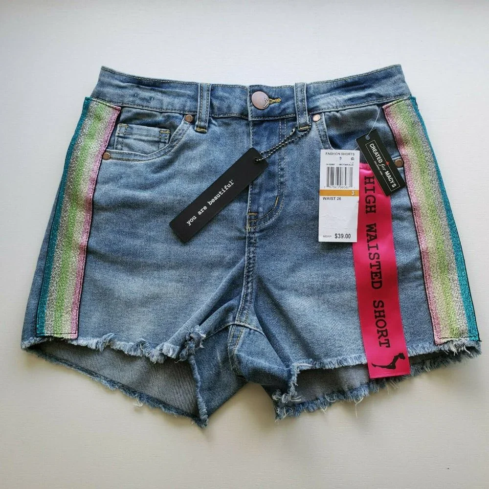 Dollhouse NWT Junior High Waisted Denim Shorts - Picture 6 of 9